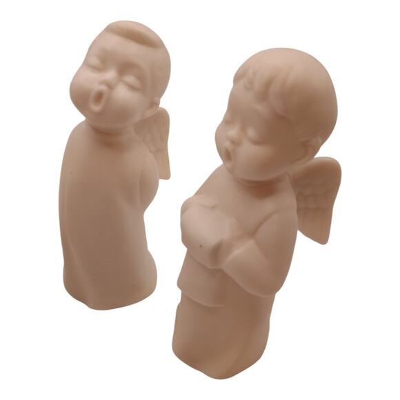 Schmid Bros 1950-1960's Porcelain Christmas Carolers Choir Boys Angels Set Of 4 - Picture 3 of 9